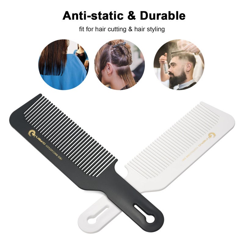 Cutting Comb: White Qualified Plastic - Anti-static Durable Hair Care Comb for Home Hair Salon Personal Professional Use - Image 4