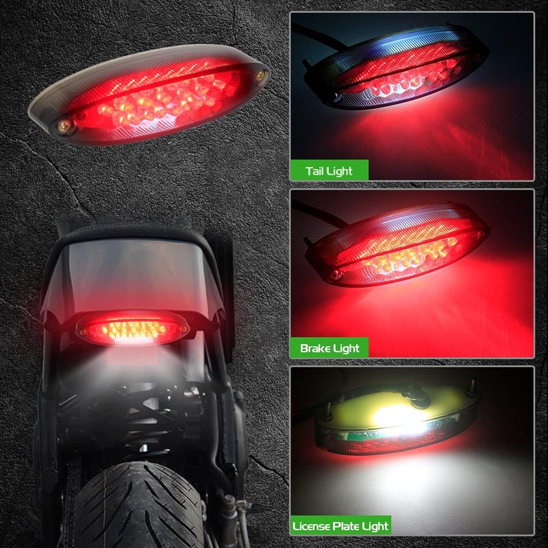 NTHREEAUTO Smoked Brake Tail Lights for Motorcycles - Image 2