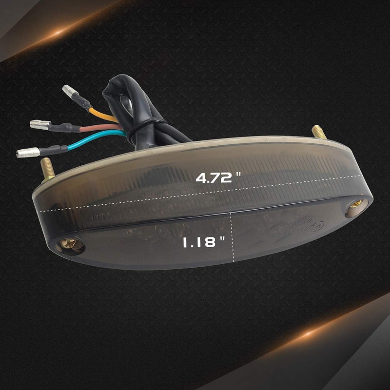 NTHREEAUTO Smoked Brake Tail Lights for Motorcycles - Image 4