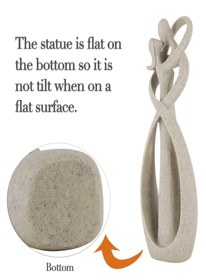 Trycooling Kissing Lovers Statue Abstract Sculpture Resin Statues for Home Decor Modern Home Office Desktop Shelf Bookshelf Decor (Sandstone, Small) - Image 3