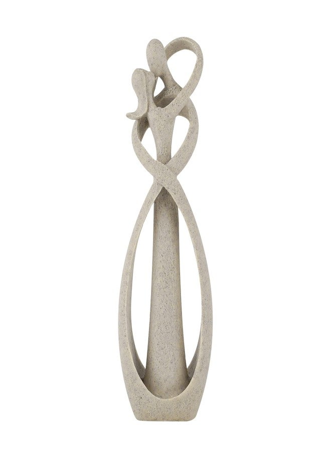 Trycooling Kissing Lovers Statue Abstract Sculpture Resin Statues for Home Decor Modern Home Office Desktop Shelf Bookshelf Decor (Sandstone, Small) - Image 1