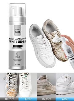 WILLIAM WEIR 200ml Foam Shoe Cleaner for Non-washing Decontamination and Whitening of Sports Shoe Sneakers White Shoes Microfiber Shoe and Cloth Shoes Cleaning  - Image 1