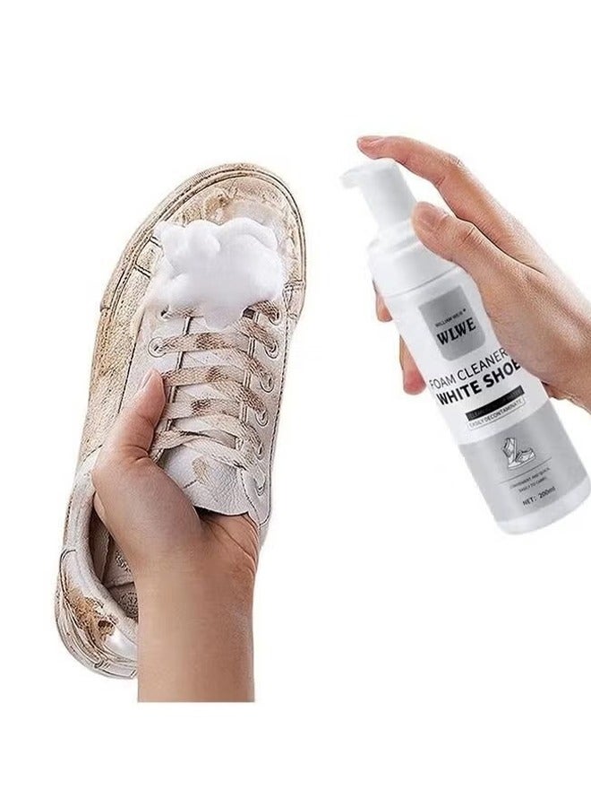 ويليام وير منظف أحذية رغوي 200 مل لإزالة التلوث وتبييض الأحذية الرياضية أحذية رياضية أحذية بيضاء من الألياف الدقيقة تنظيف الأحذية والأحذية القماشية - Image 4