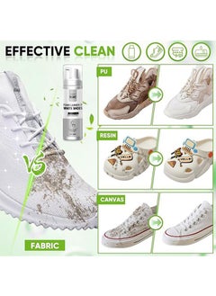 WILLIAM WEIR 200ml Foam Shoe Cleaner for Non-washing Decontamination and Whitening of Sports Shoe Sneakers White Shoes Microfiber Shoe and Cloth Shoes Cleaning  - Image 5