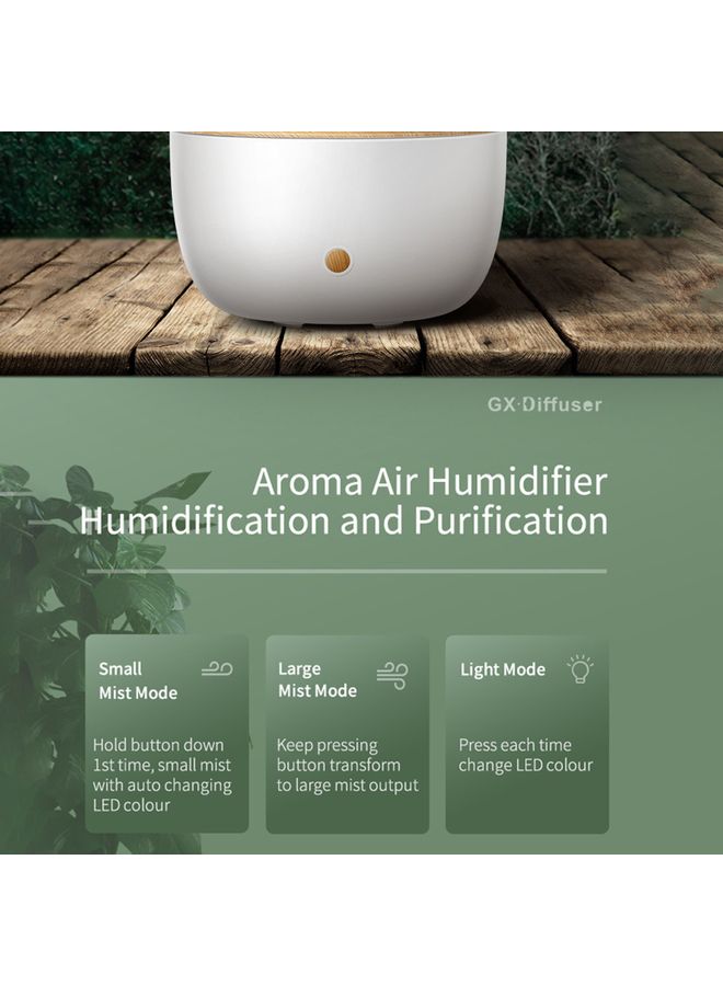 NIBEMINENT Wireless Oil Diffuser Air Humidifier White 18.1x12.5cm - Image 4