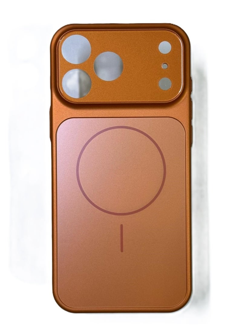 Orange protective back cover compatible with iPhone 17 Pro Max