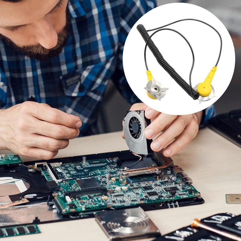 كابل التأريض الاحترافي المضاد للكهرباء الساكنة، سلك نحاسي مطلي ببولي يوريثان للتأريض الكهروستاتيكي - Image 3