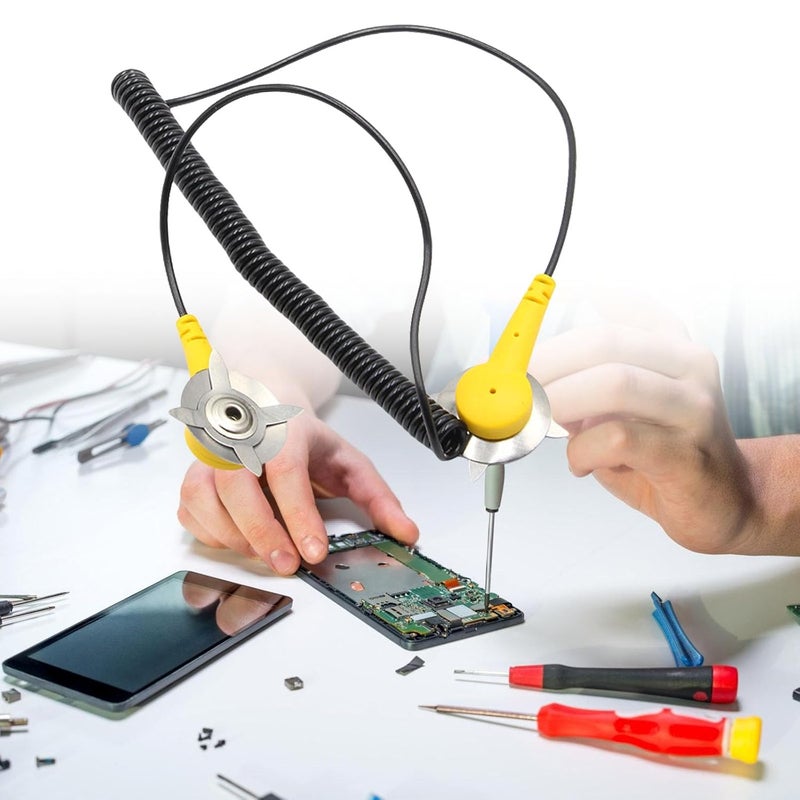 كابل التأريض الاحترافي المضاد للكهرباء الساكنة، سلك نحاسي مطلي ببولي يوريثان للتأريض الكهروستاتيكي - Image 4