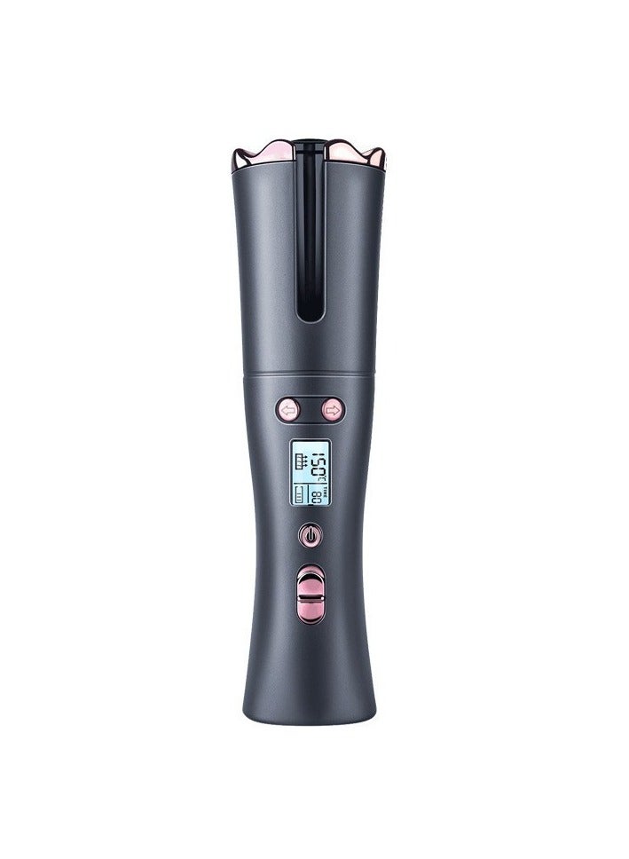 عام مكواة تجعيد الشعر التلقائية، مكواة تجعيد الشعر اللاسلكية ذاتية الدوران مع 6 درجات حرارة ومرقم الوقت، مكواة تجعيد الشعر اللاسلكية القابلة للشحن ذاتية الإيقاف - Image 1