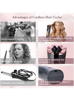 General Automatic curling iron, cordless auto-rotating curling iron with 6 temperatures and timer, auto-off rechargeable cordless curling iron  - Image 5