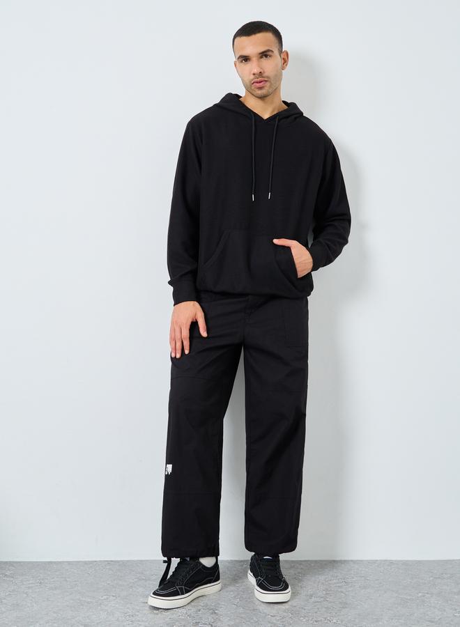 ستايلي هودي واسع محبوك بتفاصيل بارزة الملمس - Image 2