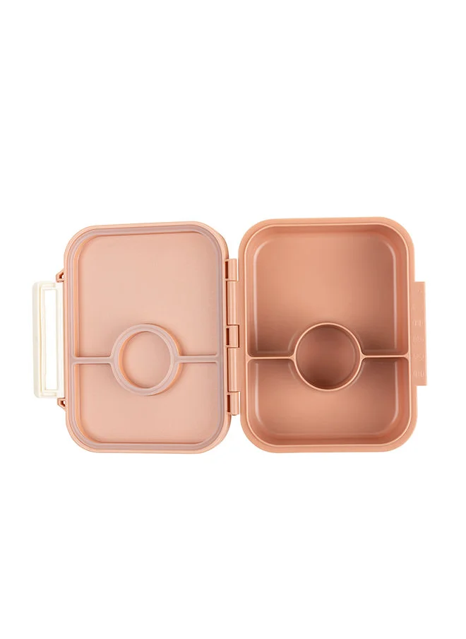 Citron Tritan Snackbox With 3 Compartments For Kids, Leak Proof And Bpa Free - Blush Pink