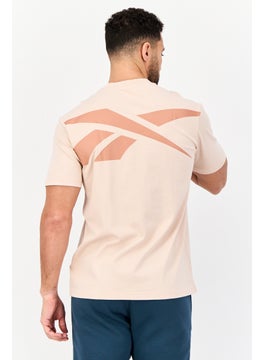 Reebok Men Sportswear Fit Short Sleeves Training T-Shirt, Light Peach  - Image 4