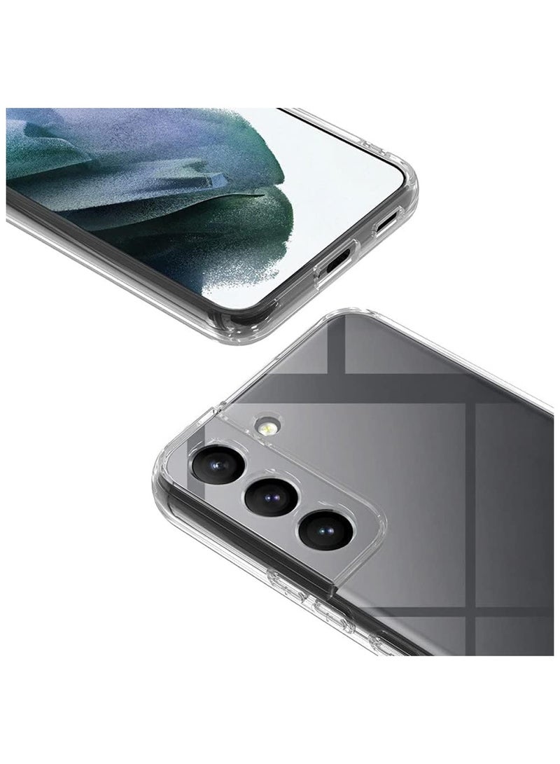 فواتير جراب شفاف مقاوم للصدمات لهاتف Samsung Galaxy S22، غير مصفر، حماية من السقوط العسكري بطول 10 أقدام، غطاء خلفي شفاف صلب مع وسائد هوائية بأربع زوايا للحماية من السقوط - Image 4