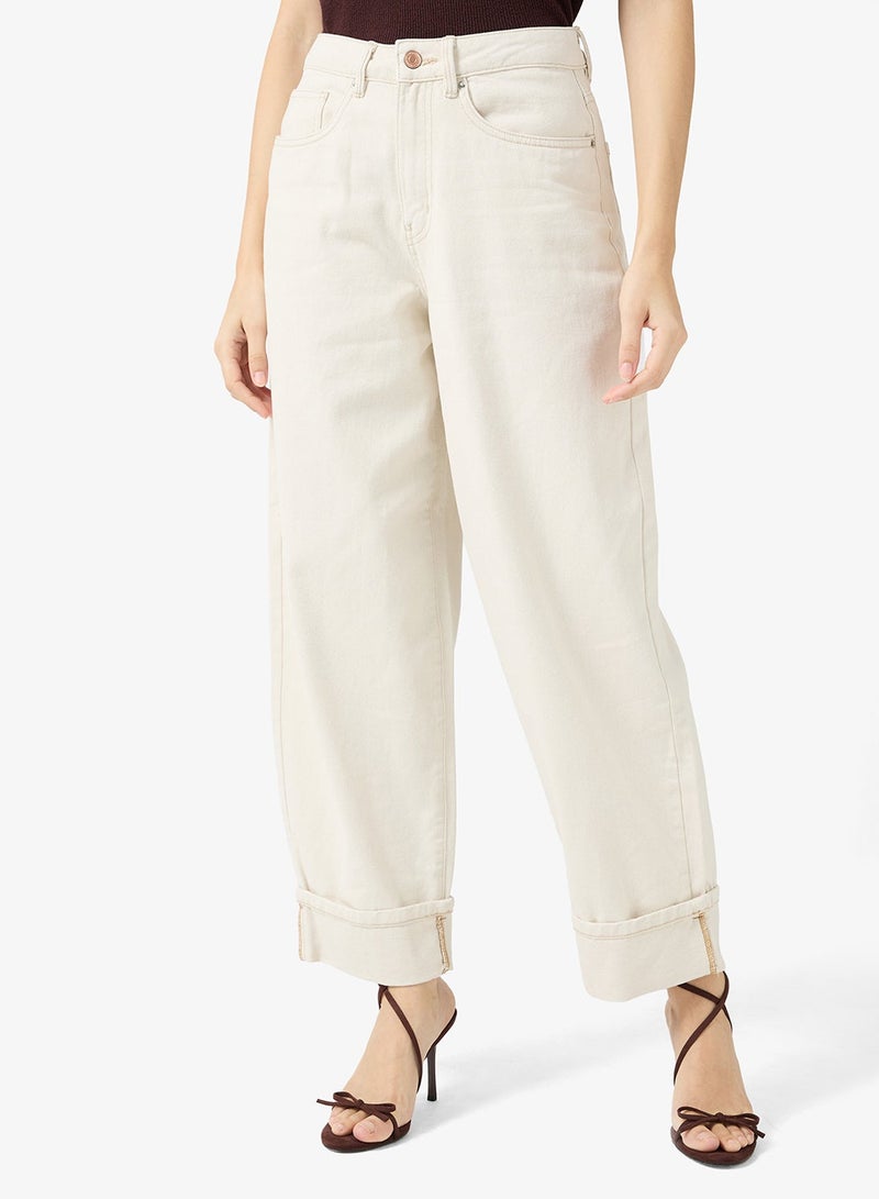 VERO MODA Vmzelda Barrel Fold Up Jeans - Image 2