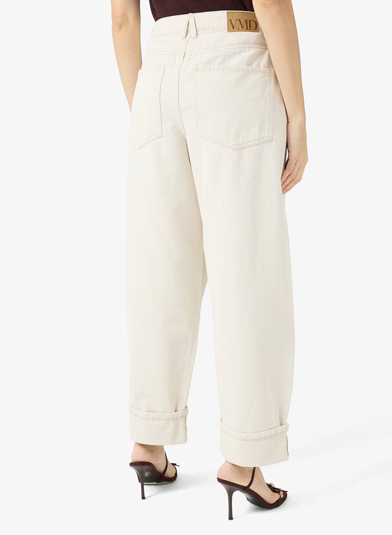 VERO MODA Vmzelda Barrel Fold Up Jeans - Image 3