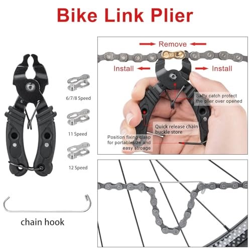CXWXC Bicycle Repair Tool Kit with Bike Pump & Saddle Bag - Bike Tool Kits for Repair and Maintenance at Home or on the Road - Bike Tire Repair Kit - Image 3