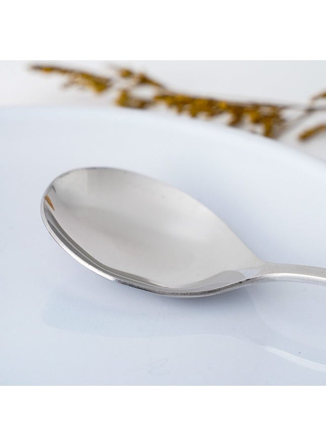 DANUBE HOME Rosemarry 6-Piece Dinner Spoon Food Grade Silverware for Home And Kitchen- Mirror Polished Silver 19 X 4CM  - Image 3