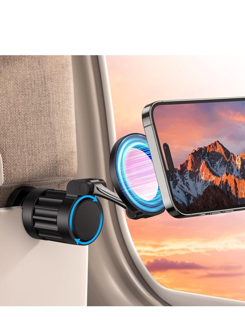 بلو فاير حامل هاتف مغناطيسي دوّار 360° للسفر والمكتب | مغناطيسات N52 قوية، قابل للطي والتعديل | متوافق مع أجهزة iPhone MagSafe وجميع الهواتف الذكية | مشبك عالمي للطاولات، الحقائب، المكاتب – ملحق عملي لاستخدام بدون يدين - Image 5