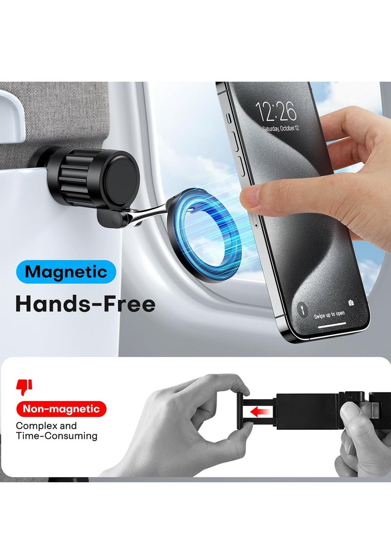 بلو فاير حامل هاتف مغناطيسي دوّار 360° للسفر والمكتب | مغناطيسات N52 قوية، قابل للطي والتعديل | متوافق مع أجهزة iPhone MagSafe وجميع الهواتف الذكية | مشبك عالمي للطاولات، الحقائب، المكاتب – ملحق عملي لاستخدام بدون يدين - Image 4