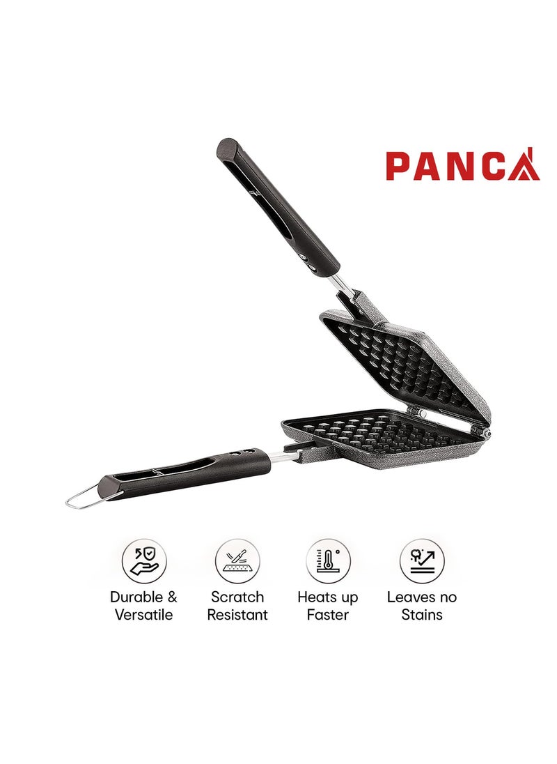 PANCA PANCA Waffle Maker Pancake Maker Waffle Maker Machine with Comfortable Long Handle for Kitchen Gas Stove Non Stick Pan Press Plate Cooking Baking Tool  - Image 5