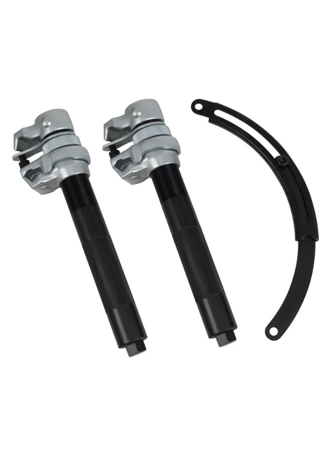 ZIVTH 2PCS Heavy Duty MacPherson Strut Coil Spring Compressor Tool Set, 2200 lbs Capacity, 8.6"-12.2" Adjustable Jaw Opening, 19mm Hex Nut, Spring Compression Tool with Safety Guard for Car Truck SUV Motorcycle ATV - Image 4