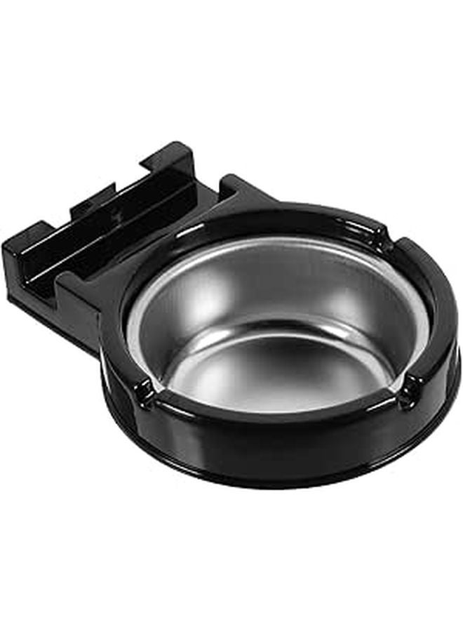 Stainless Steel Wall Mounted Ashtray Black Metal Indoor Outdoor Smoking Accessory - Image 1