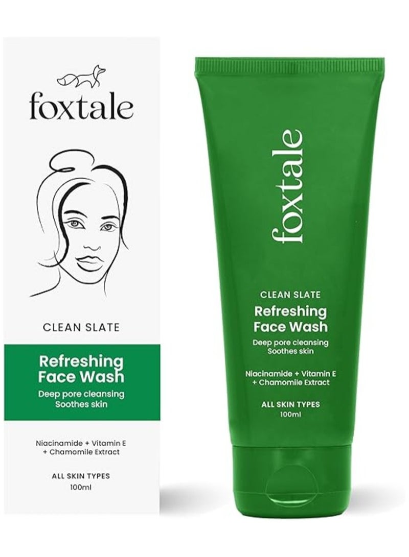 foxtale Refreshing Face Wash for Deep Cleansing with Niacinamide, Hydrates & Brightens, Non-Drying Cleanser for Glowing Skin, Men & Women, For All Skin Types - 100 - Image 1