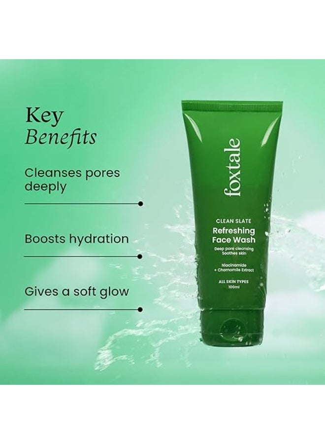 foxtale Refreshing Face Wash for Deep Cleansing with Niacinamide, Hydrates & Brightens, Non-Drying Cleanser for Glowing Skin, Men & Women, For All Skin Types - 100 - Image 4