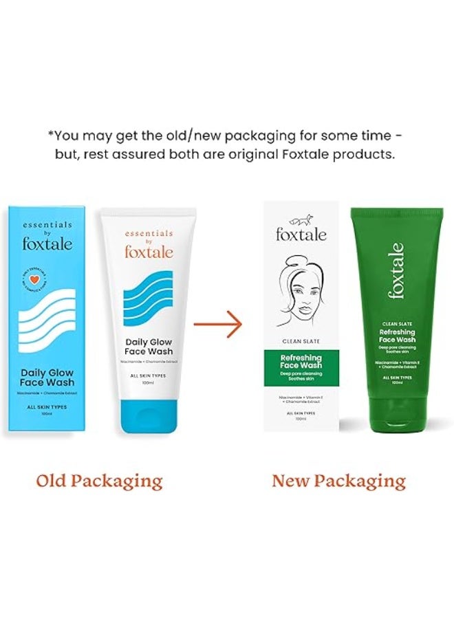 foxtale Refreshing Face Wash for Deep Cleansing with Niacinamide, Hydrates & Brightens, Non-Drying Cleanser for Glowing Skin, Men & Women, For All Skin Types - 100 - Image 5
