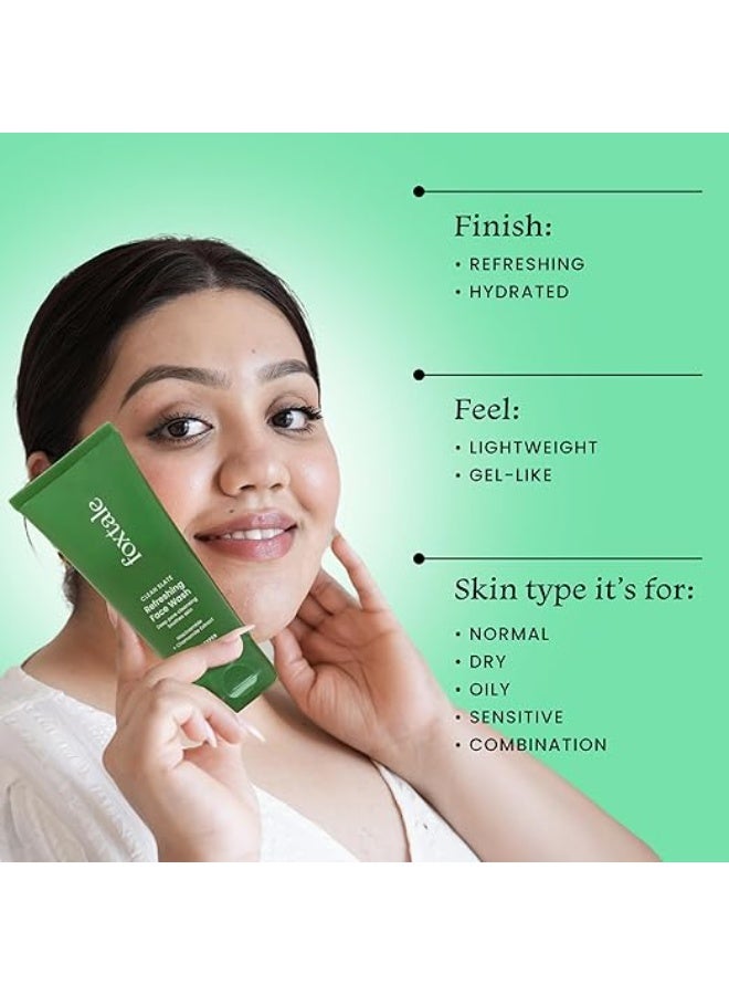 foxtale Refreshing Face Wash for Deep Cleansing with Niacinamide, Hydrates & Brightens, Non-Drying Cleanser for Glowing Skin, Men & Women, For All Skin Types - 100 - Image 2