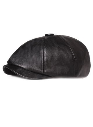 Leather Cap English Vintage Bud Hat Travel Forward Hat Tide Hat Black - pzsku/Z48DAB30567AD31F415C6Z/45/_/1692313629/a0230247-bbe8-4cc2-a7d7-603364447fa4