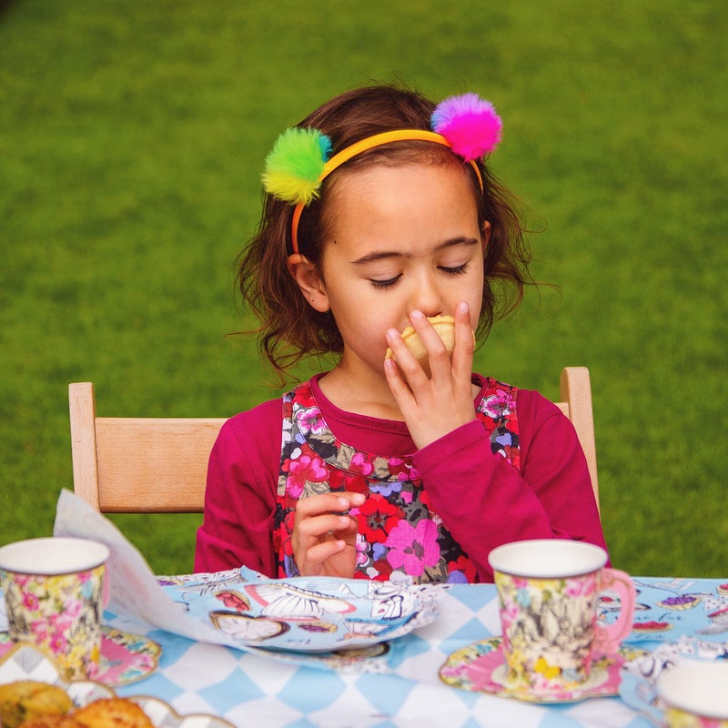 Talking Tables Truly Alice Alice in Wonderland Mad Hatter Party Cup Set with Handle and Saucers in 3 Designs for a Tea Party or Birthday - Image 2