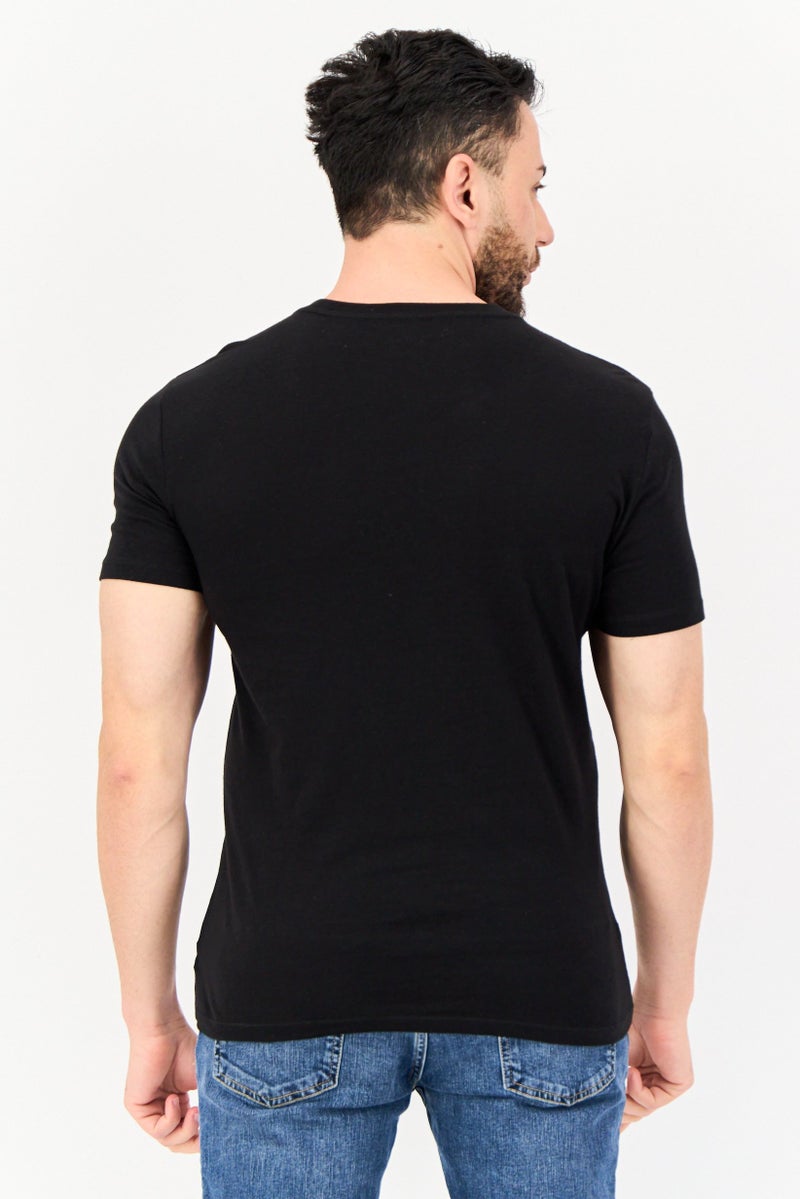 GAP Men Crew Neck Short Sleeves Graphic Print T-Shirt, Black - Image 4