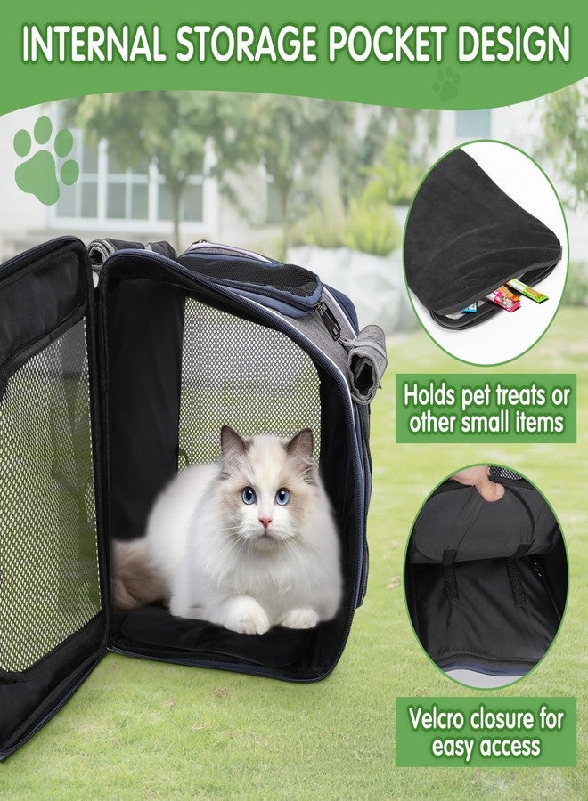 ZEMBSOYA Dog Bike Basket, Expandable Foldable Soft-Sided Dog Carrier, Bike Dog Carrier with Internal Storage Pocket, Dog Backpack Carrier Safe and Easy for Small Medium Cats and Dogs - Image 3