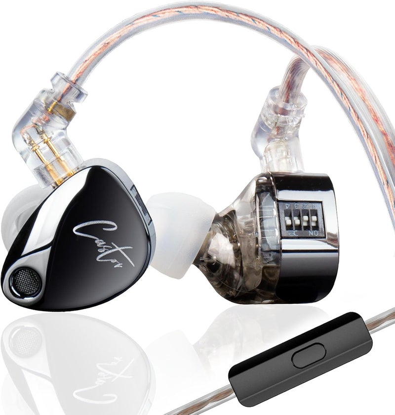 keephifi KZ Castor in Ear Monitor Headphones, 2PIN Detachable Cable Dual-Dynamic Driver Wired Earbuds, HiFi Improved Bass in-Ear Earphone Sound Tuning Noise Isolating IEM - Image 1