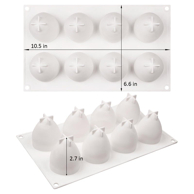 Xcake Lcook Strawberry Shaped Silicone Mold, 3D Fruit Mousse Cake Mold for Cake Decoration Cupcake Topper Dessert Chocolate Ice Candle Soap - Image 2