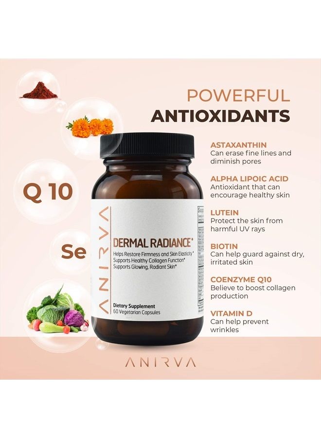ANIRVA Skin Supplement with Antioxidants, Health and Beauty Supplements with Multivitamins for Glowing Skin, Anti Aging Vitamins Dermal Radiance - Image 4