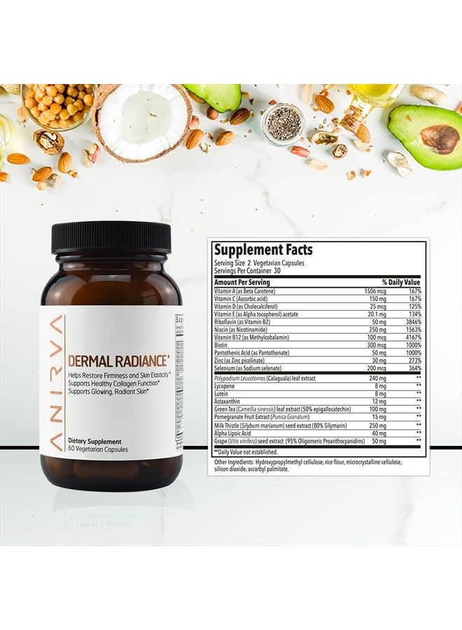 ANIRVA Skin Supplement with Antioxidants, Health and Beauty Supplements with Multivitamins for Glowing Skin, Anti Aging Vitamins Dermal Radiance - Image 2