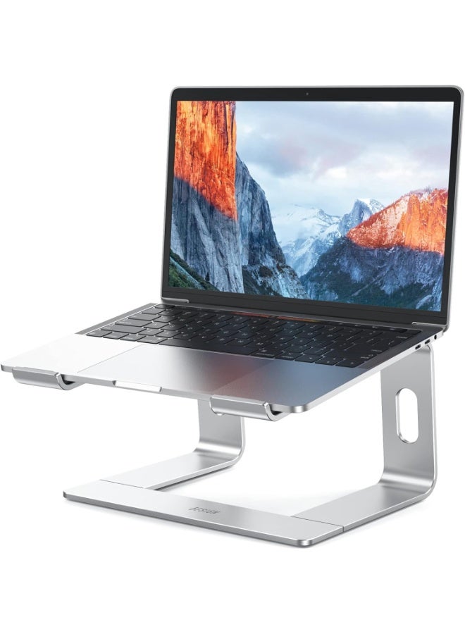 Aluminum Laptop Stand, Ergonomic Detachable Computer Stand, Notebook Riser, Laptop Mount Compatible With Air, Pro, Dell, Hp, Lenovo More 10-15.6" Laptops, Silver - Image 4