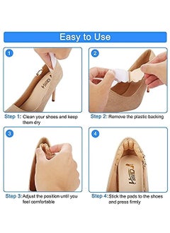 Excefore 6 Pairs Heel Cushion Pads Heel Shoe Grips Liner for Loose Shoes Too Big Inserts Grips Liners Heel Blister Foot Care Protectors for Women Men  - Image 4