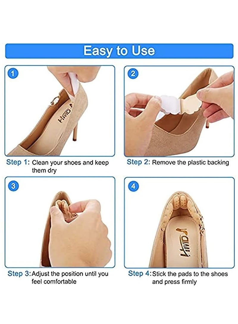 Excefore 6 Pairs Heel Cushion Pads Heel Shoe Grips Liner for Loose Shoes Too Big Inserts Grips Liners Heel Blister Foot Care Protectors for Women Men - Image 4