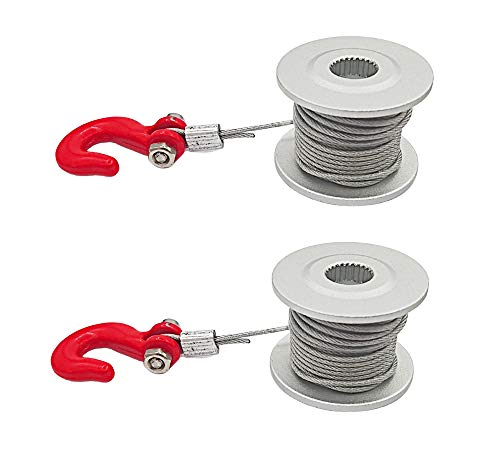 HOPLEX 2PCS RC Servo Winch 25T Steering Gear Servo Winch Wheel Drum for 110 RC Crawler Car Traxxas TRX4 Axial SCX10 90046 D90 D110 Tamiya MST - Image 1