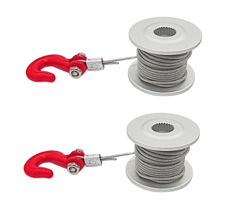 HOPLEX 2PCS RC Servo Winch 25T Steering Gear Servo Winch Wheel Drum for 110 RC Crawler Car Traxxas TRX4 Axial SCX10 90046 D90 D110 Tamiya MST - Image 3