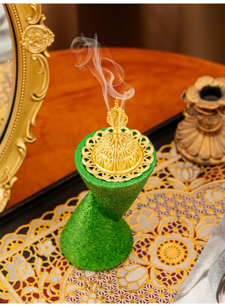 مبخرة راتنج تصميم مخروط مزدوج – موزع عطور زينة حرفية ديكور منزلي هدية - Image 1