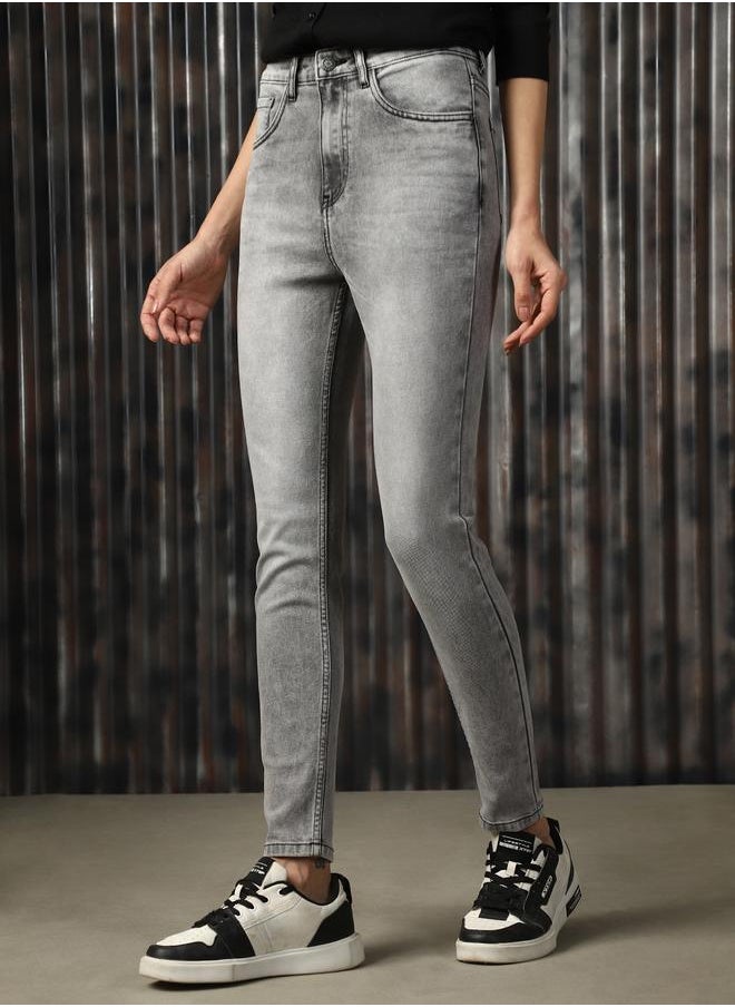 HIGH STAR Women Comfort Skinny Fit High-Rise Heavy Fade Stretchable Jeans  - Image 3