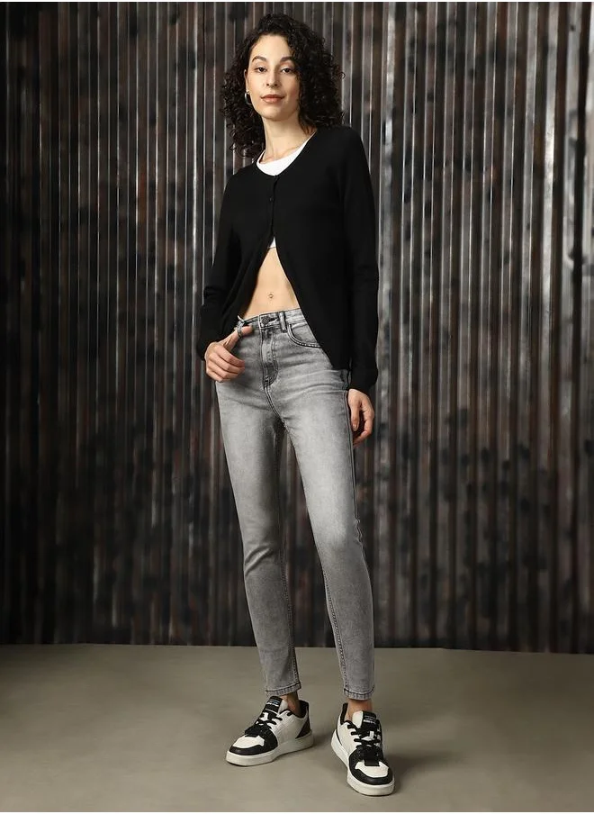 هاي ستار Women Comfort Skinny Fit High-Rise Heavy Fade Stretchable Jeans