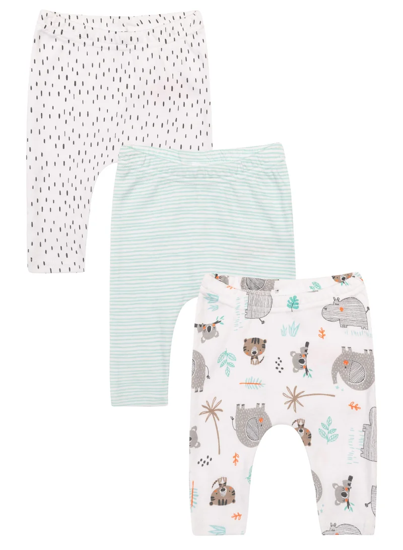 MINOTI 3-Pack Baby Leggings with Soft Waistband and Print