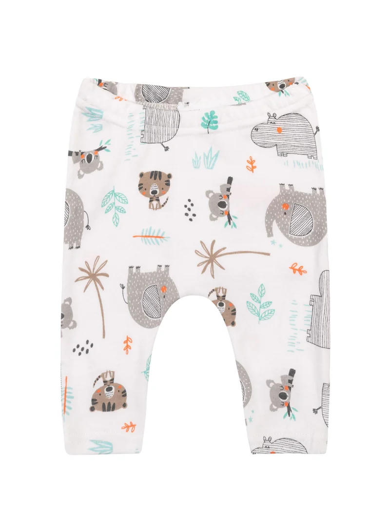 مينوتي ٣ بناطيل قطنية للأطفال بخصر مطاطي ونقشات لطيفة