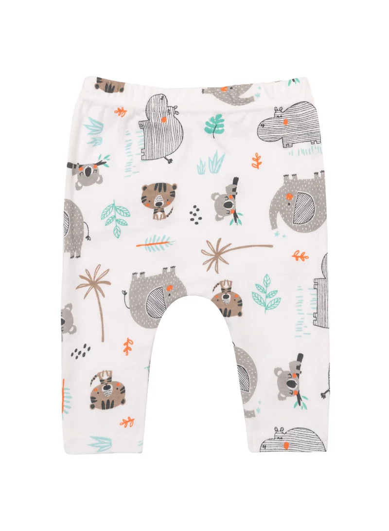 مينوتي ٣ بناطيل قطنية للأطفال بخصر مطاطي ونقشات لطيفة